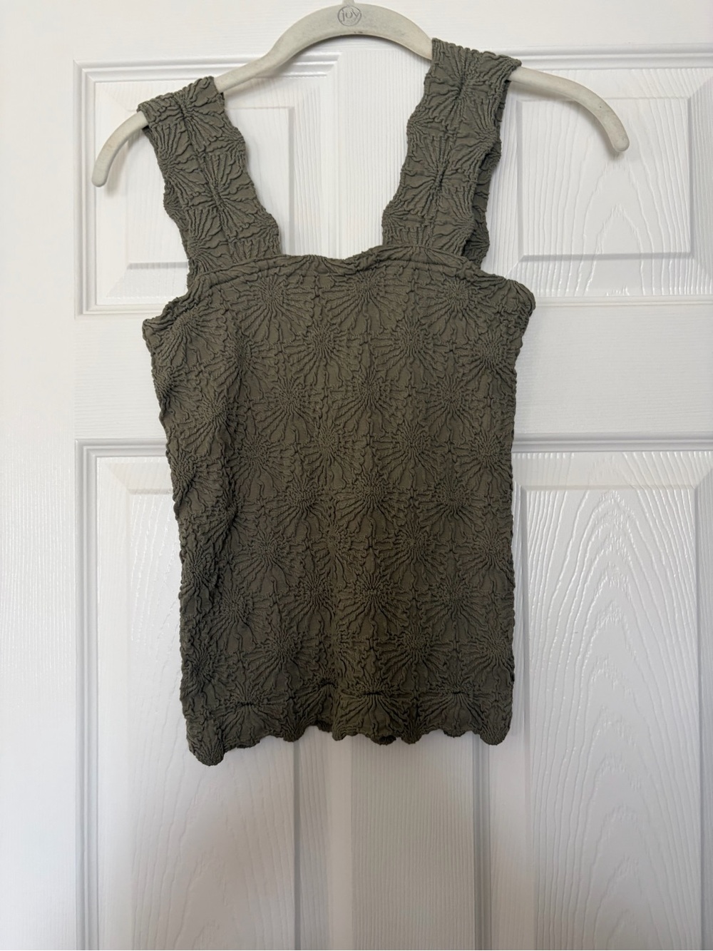 Olive Green Textured Knit Tank Top - Women's - Picture 4 of 6